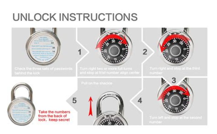 A combination lock on a metal chain