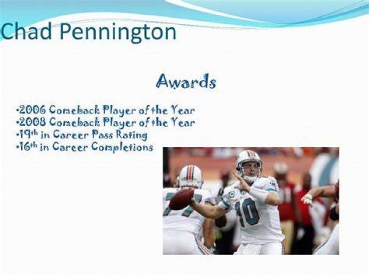 Chad Pennington awards Chad Pennington awards