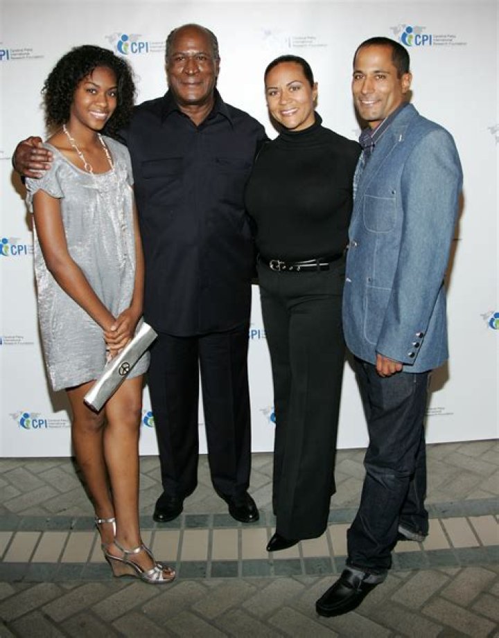 John Amos with his children