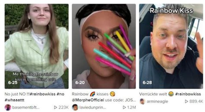 rainbow kiss tiktok