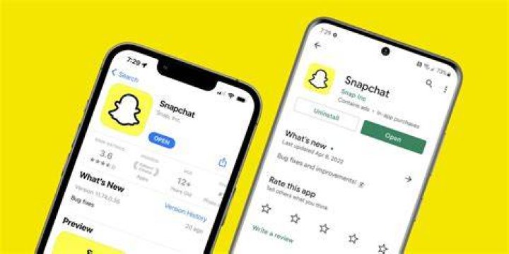 Snapchat app on an iPhone